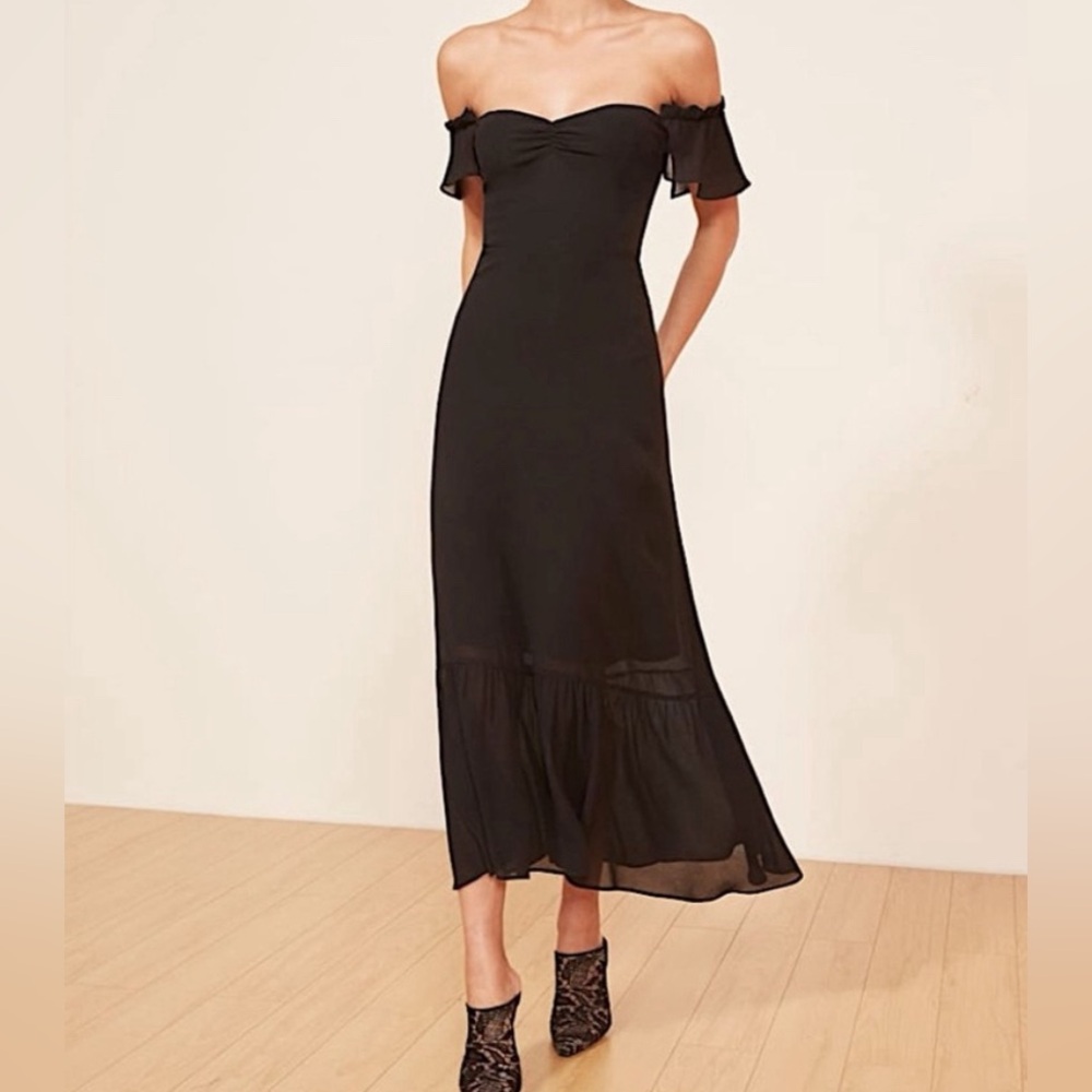 Reformation Shyla Dress navy blue size 4